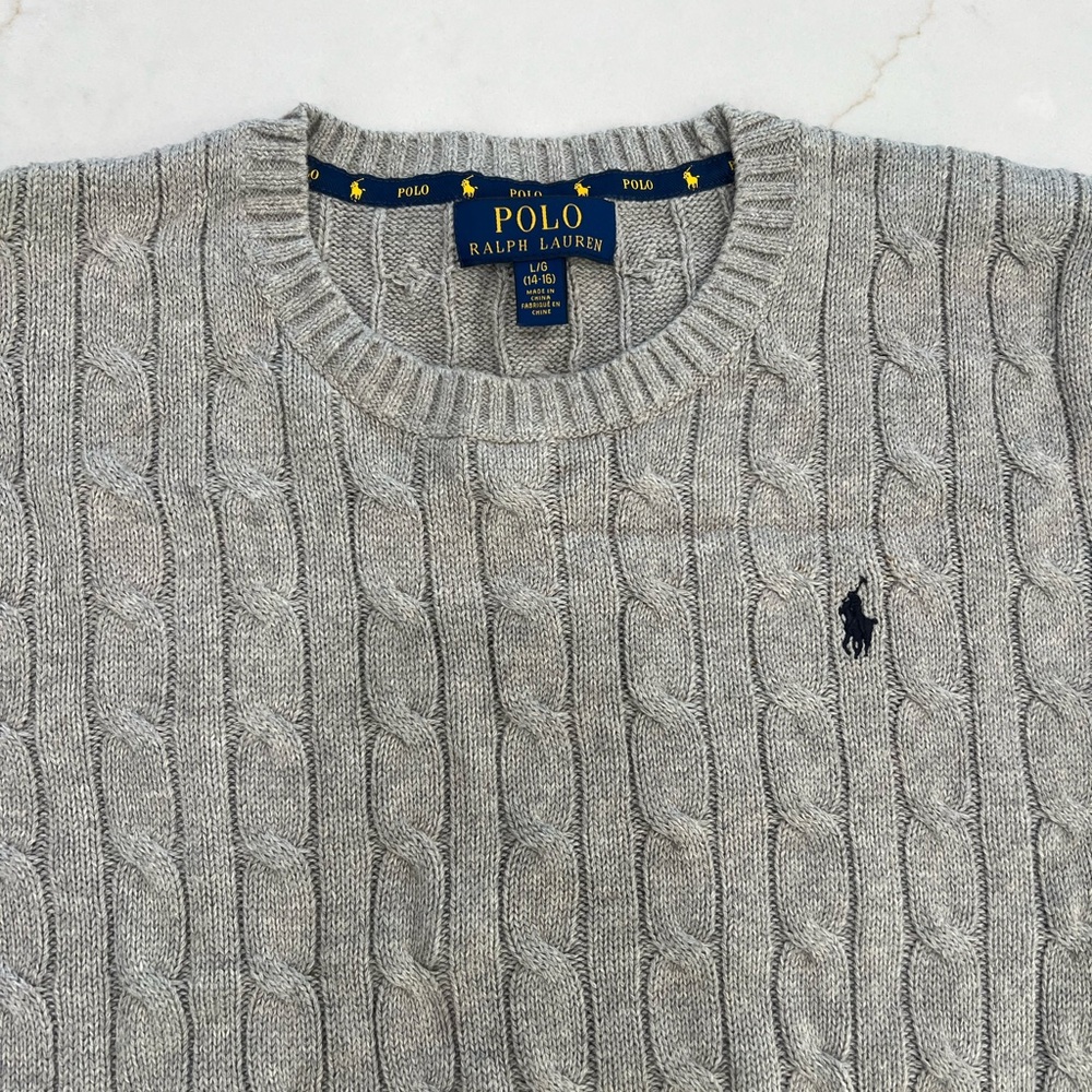Boys Polo Ralph Lauren gray sweater